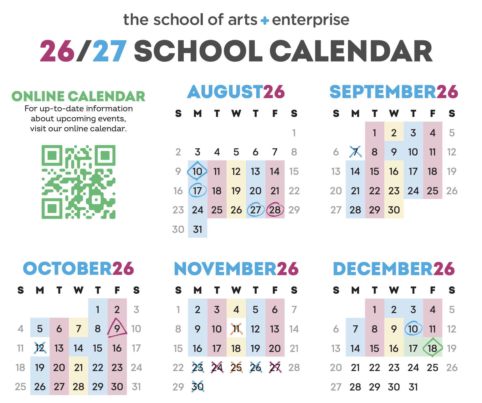 calendar by month
